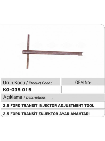 2.5 Ford Transit Инструмент настройки форсунки